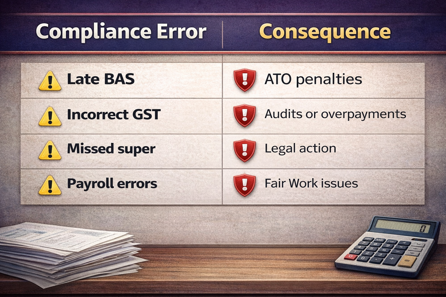Compliance Error and Penalties
